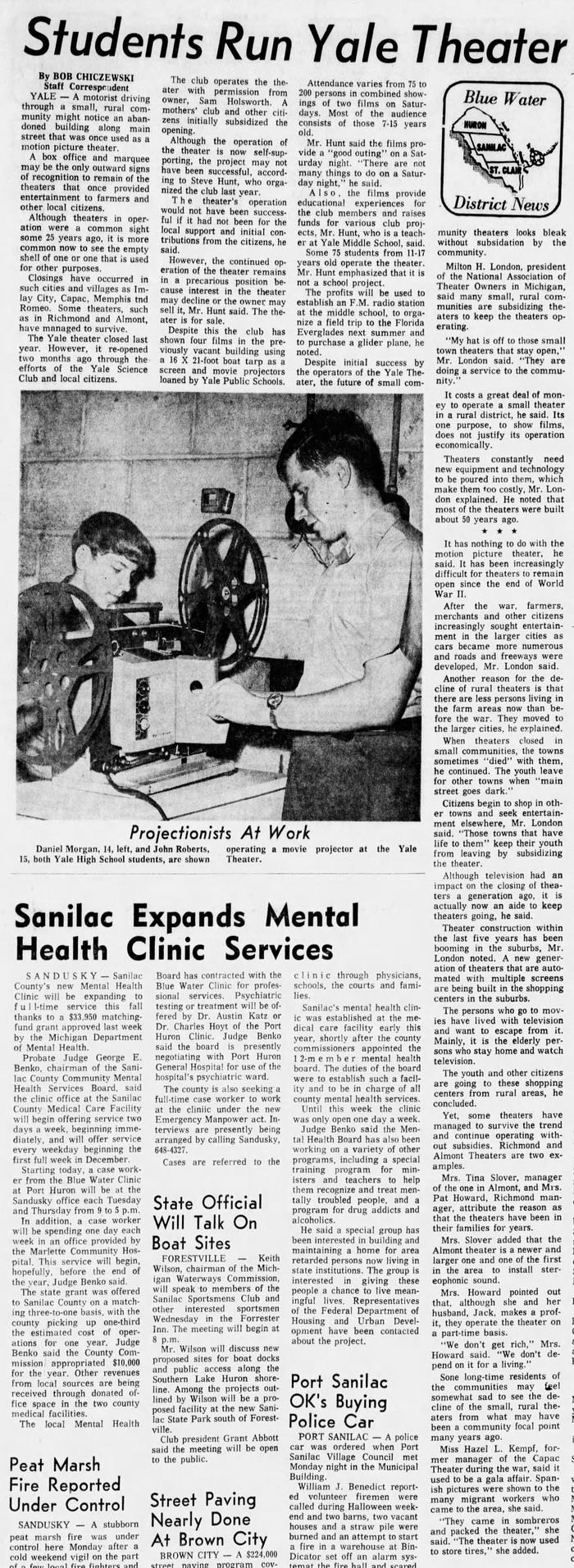 Yale Theatre - Nov 9 1971 Article (newer photo)